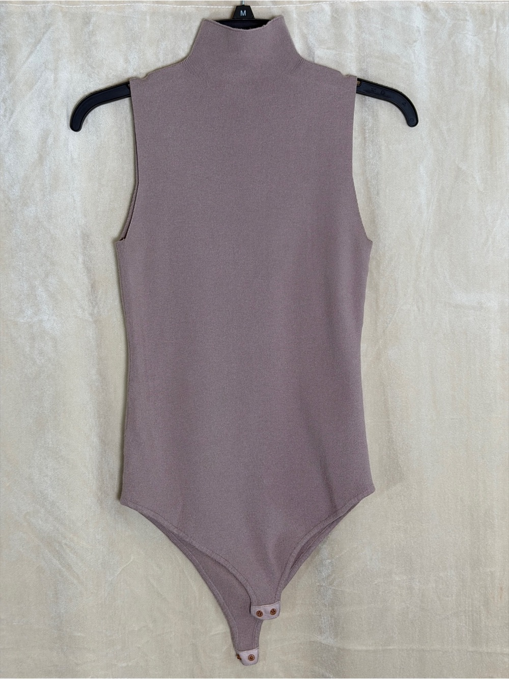 Dress Forum Sleeveless Mock Neck Bodysuit in Mauve